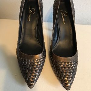 New DELMAN LEATHER  PUMPS ITALY Sz USA 10